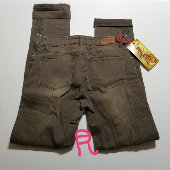 💖 L&B LUCKY & BLESSED KHAKIS JEANS SIZE 4 - Picture 7 of 7